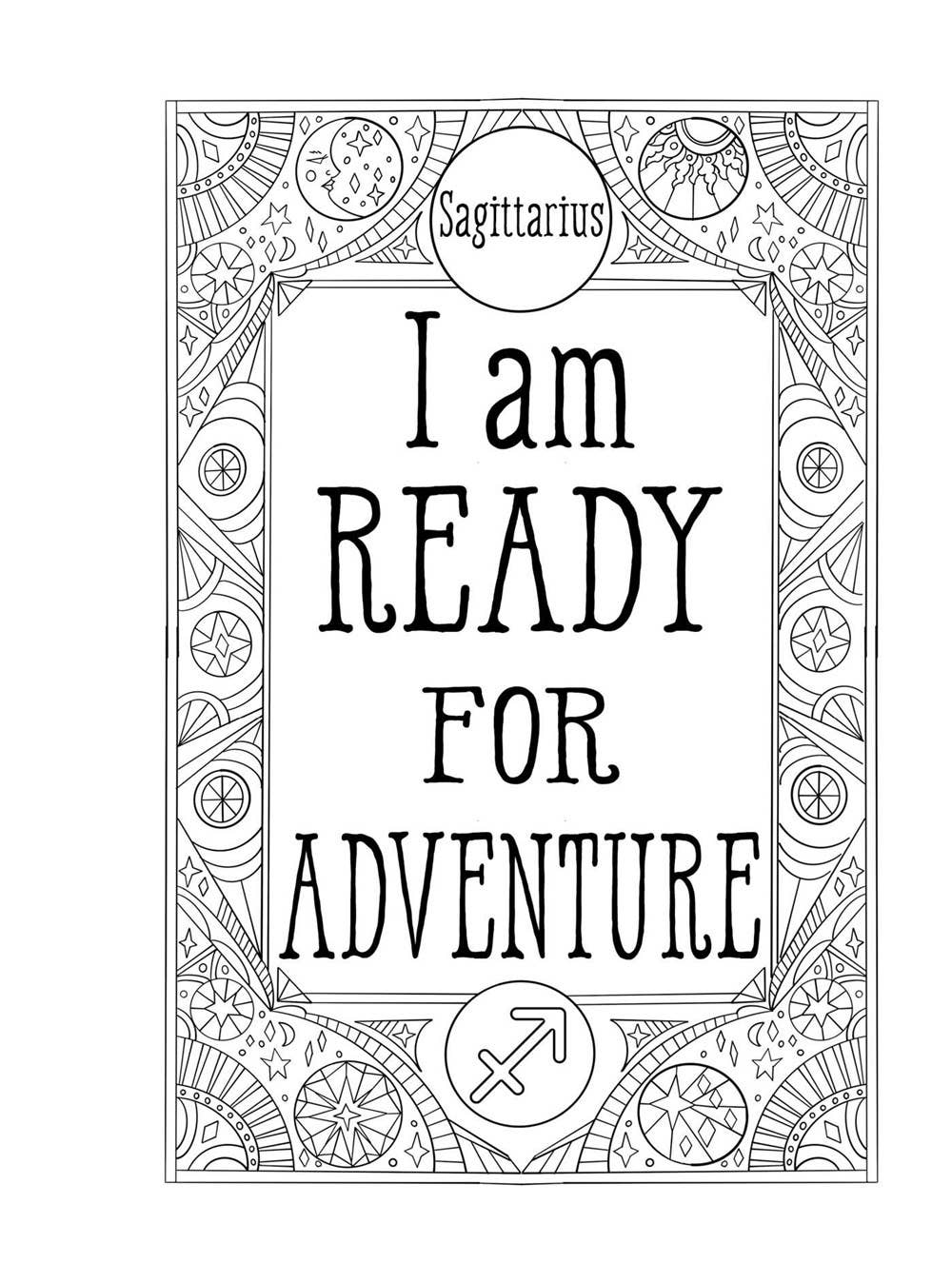 Sagittarius Cosmic Coloring Book
