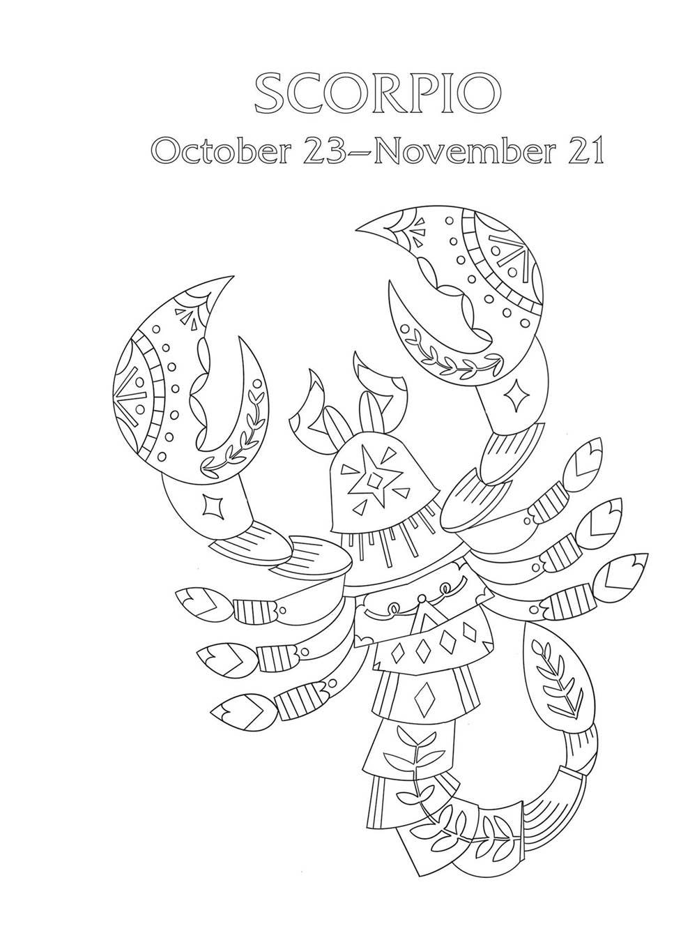 Scorpio Cosmic Coloring Book