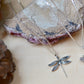 Dragonfly and larger bee necklaces