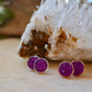 Purple druzy earrings