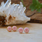 Pink druzy earrings