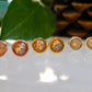 Grey resin stud earrings