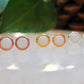White resin stud earrings