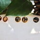 Black resin stud earrings