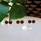 Maroon druzy stud earrings